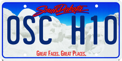 SD license plate 0SCH10