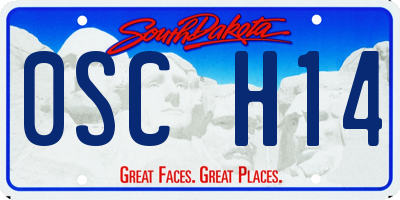 SD license plate 0SCH14