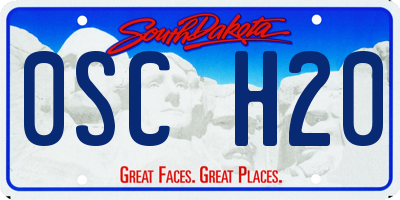 SD license plate 0SCH20
