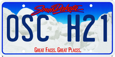 SD license plate 0SCH21