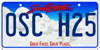 SD license plate 0SCH25