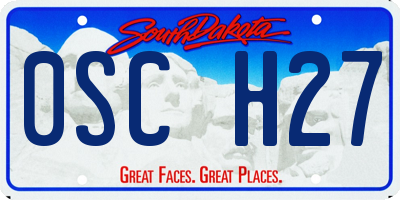 SD license plate 0SCH27
