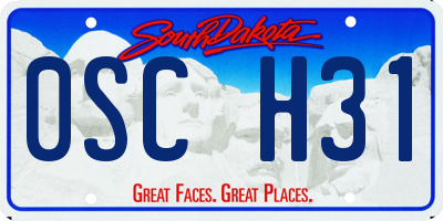 SD license plate 0SCH31