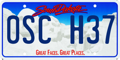 SD license plate 0SCH37