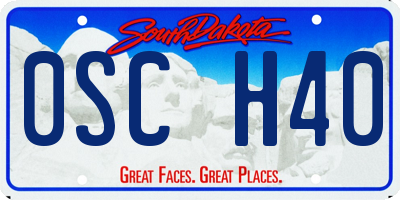 SD license plate 0SCH40