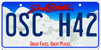 SD license plate 0SCH42