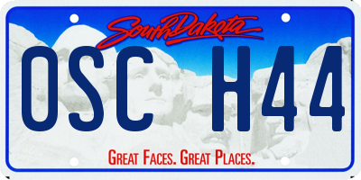 SD license plate 0SCH44