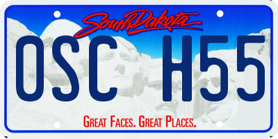 SD license plate 0SCH55