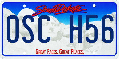 SD license plate 0SCH56