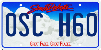 SD license plate 0SCH60