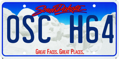 SD license plate 0SCH64