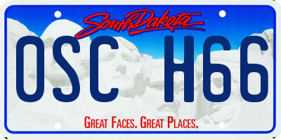 SD license plate 0SCH66