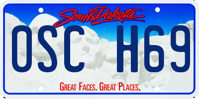 SD license plate 0SCH69