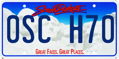 SD license plate 0SCH70