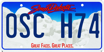 SD license plate 0SCH74