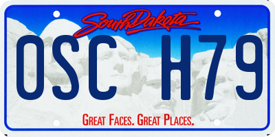 SD license plate 0SCH79