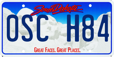 SD license plate 0SCH84