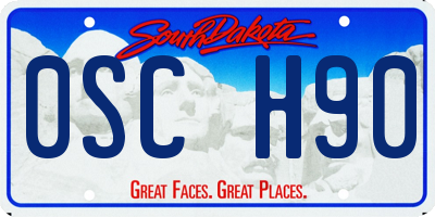 SD license plate 0SCH90
