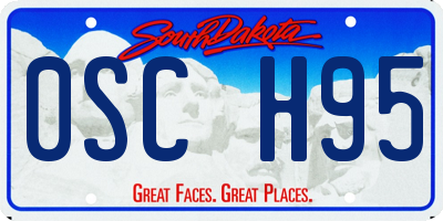 SD license plate 0SCH95