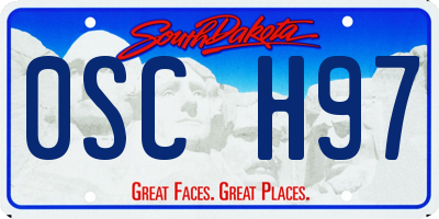 SD license plate 0SCH97