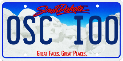 SD license plate 0SCI00