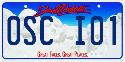 SD license plate 0SCI01