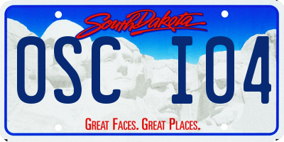 SD license plate 0SCI04