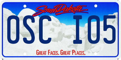 SD license plate 0SCI05