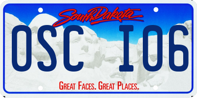 SD license plate 0SCI06