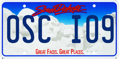SD license plate 0SCI09