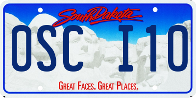 SD license plate 0SCI10