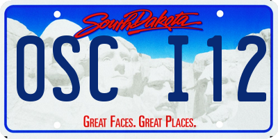 SD license plate 0SCI12