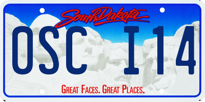 SD license plate 0SCI14