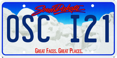 SD license plate 0SCI21