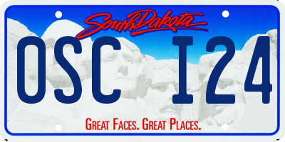 SD license plate 0SCI24