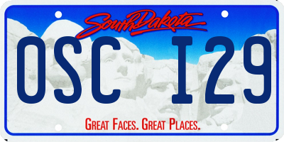 SD license plate 0SCI29