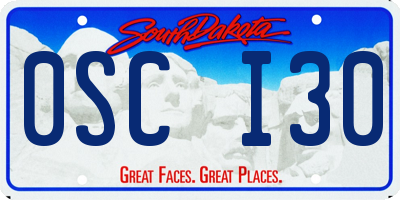 SD license plate 0SCI30