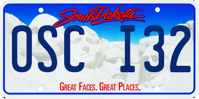 SD license plate 0SCI32