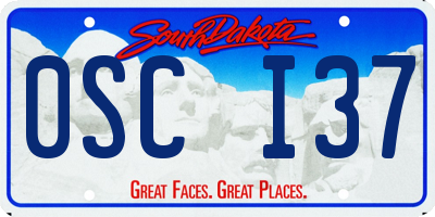 SD license plate 0SCI37