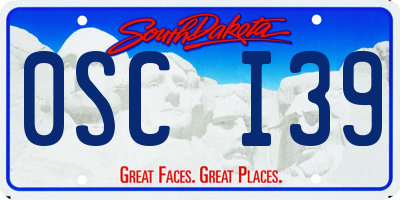SD license plate 0SCI39