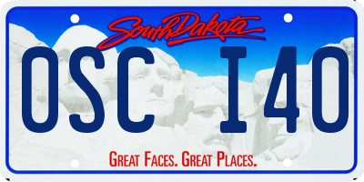 SD license plate 0SCI40