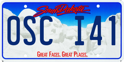 SD license plate 0SCI41