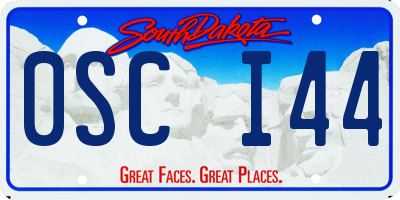 SD license plate 0SCI44