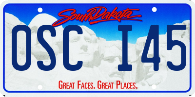 SD license plate 0SCI45
