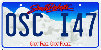 SD license plate 0SCI47