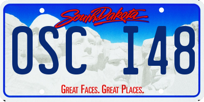 SD license plate 0SCI48