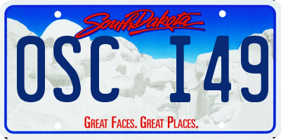 SD license plate 0SCI49