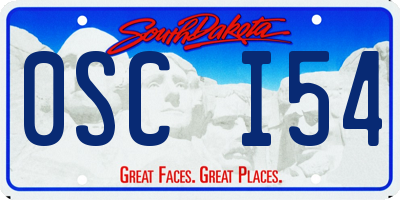 SD license plate 0SCI54