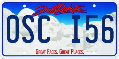 SD license plate 0SCI56