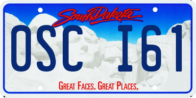SD license plate 0SCI61